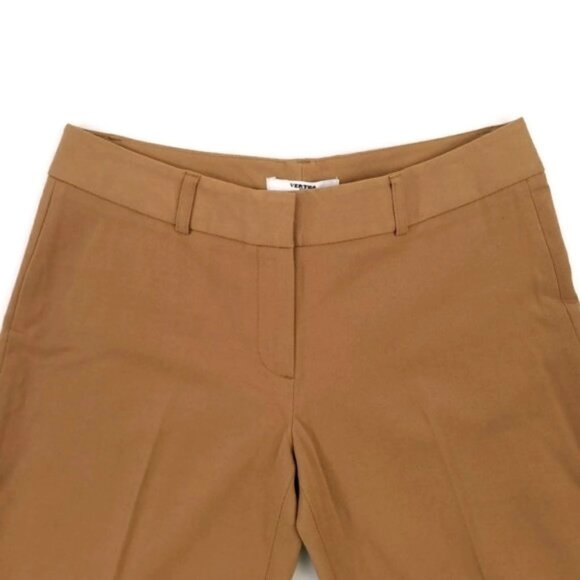 Vertigo Toast Camel Mid Rise Flat Front Wide Leg Dress Pants Womens Size 8 - Picture 8 of 13
